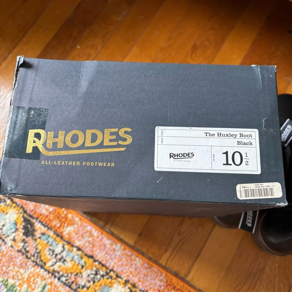 Rhodes Black Leather Chelsea Boots for Men - Picture 7 of 7